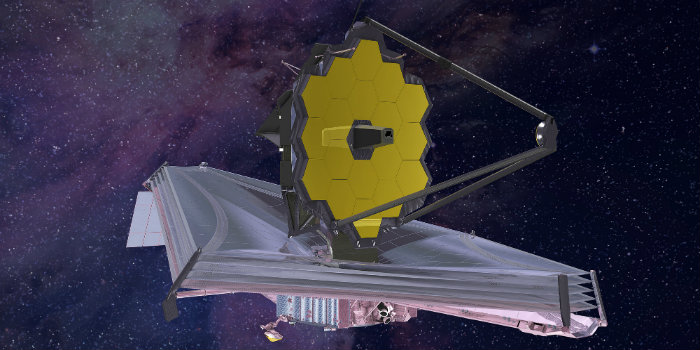 (James Webb-teleskopet, JWST. Illustration NASA)