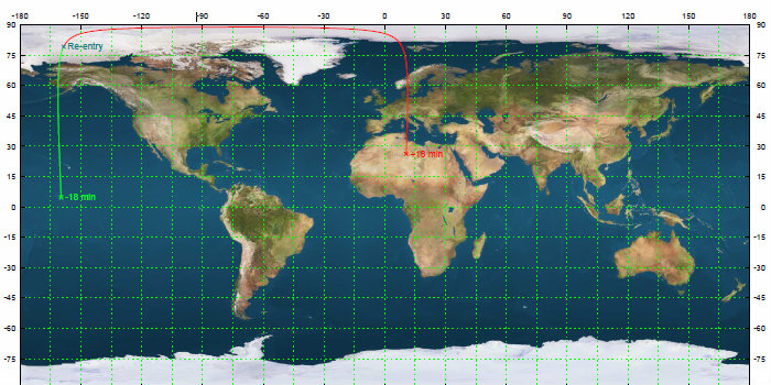 GRACE 2 'reentry-point' december 2017 (Kort: DTU Space/NASA)