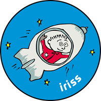 Logo for undervisning om iriss missionen - Rumrejsen 2015